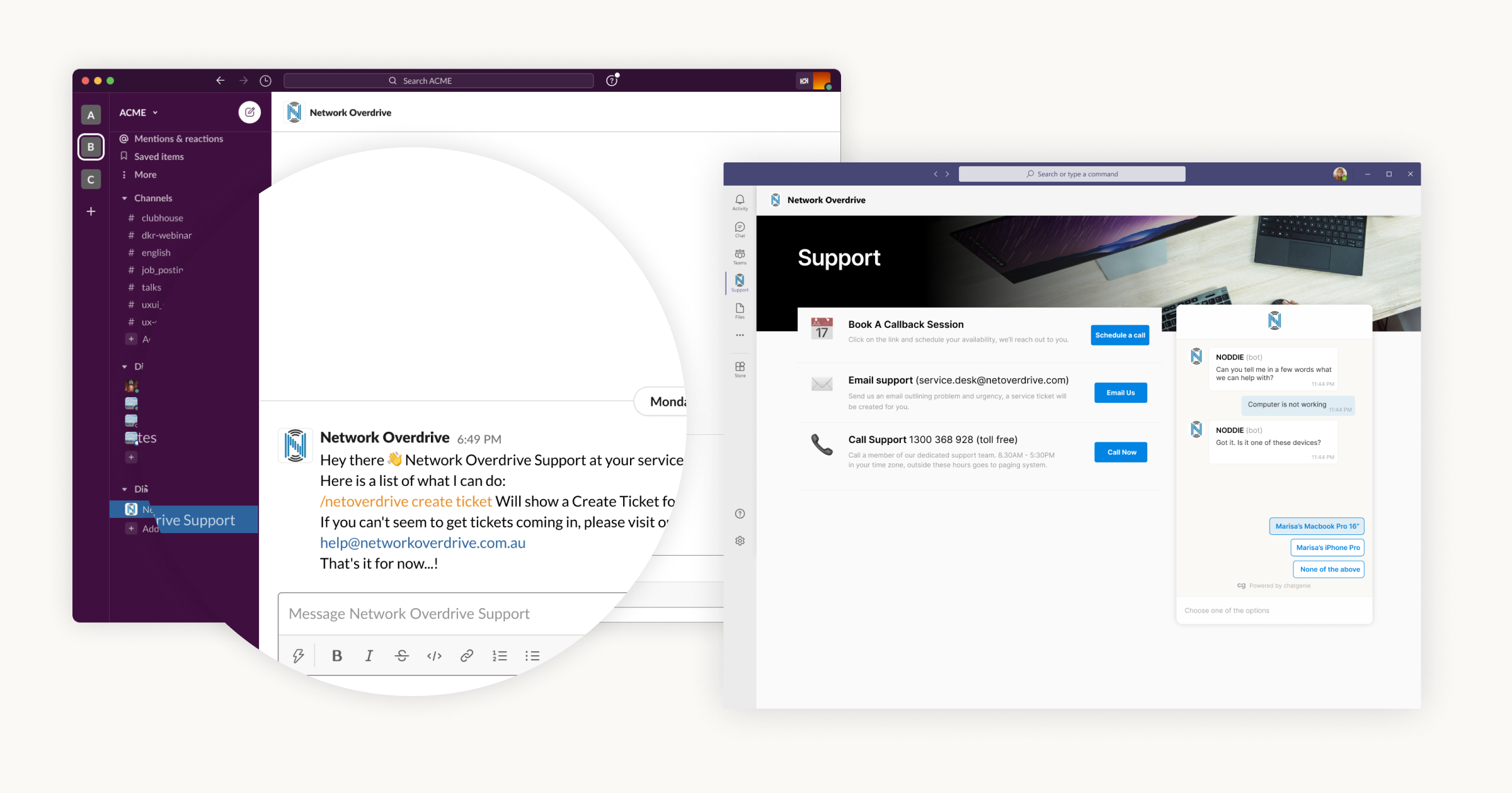 Integrated MSP Chat in Microsoft Teams